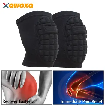 1 пара спортивных коленных компрессионных рукавов, поддерживающий бандаж для защиты колена с сотовой подкладкой, наколенники для спортзала, тренировки под бегом