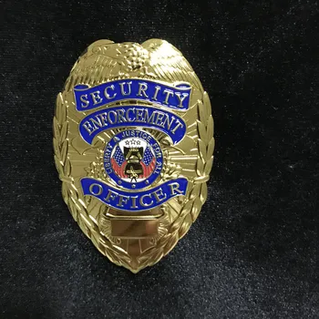 10 шт. Металлический значок сотрудника правоохранительных органов 78x55, позолоченная цветная эмблема на плечо, сувенирная монета, новый значок