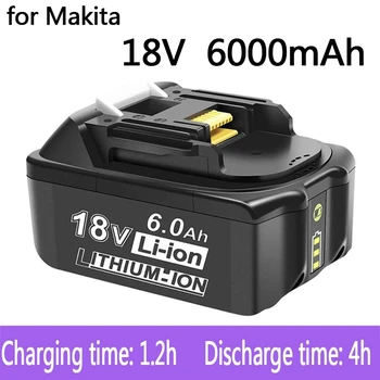 100% Оригинальный Аккумулятор для электроинструмента Makita 18v 6000mah, использующий литий-ионный аккумулятор, LX 1860b BL 1860 BL 1850