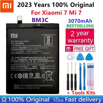 100% Оригинальный Новый Высококачественный Аккумулятор Xiao Mi BM3C для Xiaomi 7 Mi 7 Mi7 3170mAh Bateria