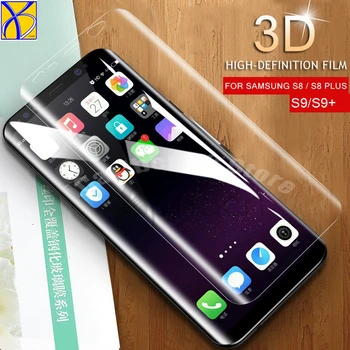 100шт 3D Изогнутое Закаленное стекло Полное покрытие Для Samsung Galaxy S8 S9 Plus S7 Edge Защитная пленка для Samsung Galaxy Note 8