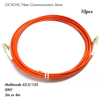 10шт LC/UPC-Патчкорд LC/UPC-ММ (62,5/125) OM1-2m, кабель 4m-3.0 мм/оптоволоконная перемычка