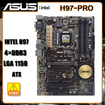 1150 Материнская плата ASUS H97-PRO Материнская плата Intel H97 4 × DDR3 32 ГБ USB3.0 DVI M PCI-E 3,0 SATA 3 ATX Для процессора Core i7/i5/i3