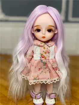 16 см Модный мини-Парик BJD Кукла с подвижным суставом, куклы для девочек, 3D Большие Глаза, Красивая Милая игрушка 