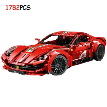 1782 шт. Высокотехнологичный блок T5001 красный F12 Модель спортивного автомобиля Детская образовательная игрушка подарки на День рождения мальчику
