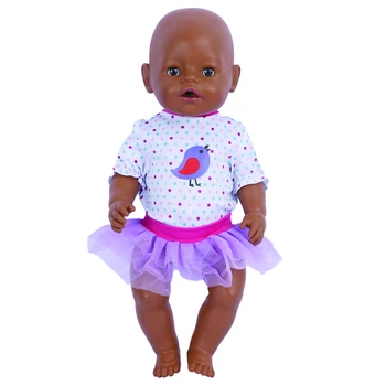 18-дюймовая кукольная одежда, платье ручной работы для американской девочки, кукла 43 см, Одежда для куклы Baby Born, Товары для новорожденных, детские игрушки