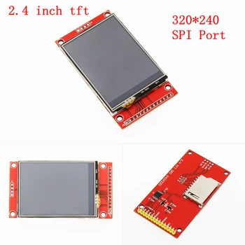 2,4-Дюймовый Модуль последовательного порта 240x320 TFT LCD с сенсорным адаптером 3,3 В SD ILI9341 XPT2046 240*320 SPI Интерфейс Raspberry PI r3