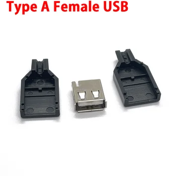 20 шт./лот 4-контактный USB-разъем типа A usb-разъем 2.0 тип картриджа usb-розетка