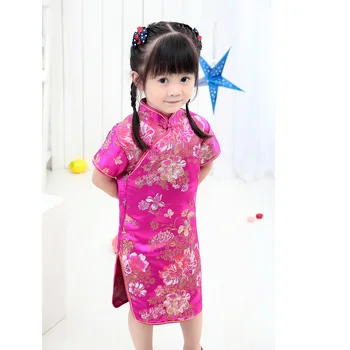 2019 Милые летние платья chi-pao для маленьких девочек, чонсам, Новый Год