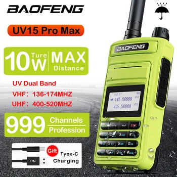 2023 Baofeng True 10 Вт Дальняя FM-рация UV15 Pro Max 999 Канальная Двухдиапазонная CB Ham Радио Type-C Зарядное Устройство Двухстороннее Радио