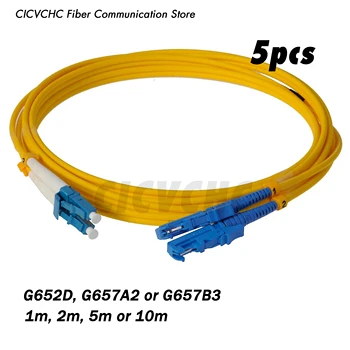 5 шт. Двухшпиндельный патчкорд LSH (E2000)/UPC-LC/UPC-SM-кабель Zipcord 3,0 мм- 1 м, 2 м или 5 м/Оптоволоконная перемычка