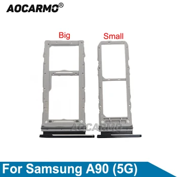 Aocarmo Для Samsung Galaxy A90 5G Sim-карта microSD Держатель Nano Большой Маленький Слот для Sim-лотка Запасная Часть