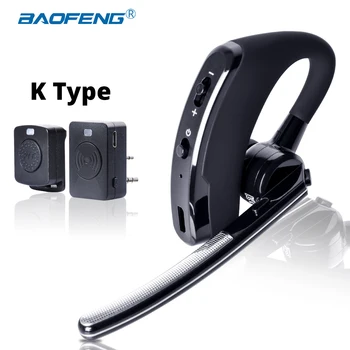 Baofeng Walkie Talkie Гарнитура PTT Беспроводные Bluetooth Наушники для двухстороннего радио K Порт Беспроводные наушники для UV 5R 82 8W 888s
