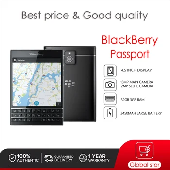 Blackberry Passport Q30 (-1 -3) Восстановленный Оригинальный разблокированный мобильный телефон 32 ГБ 3 ГБ оперативной ПАМЯТИ 13-мегапиксельная камера Бесплатная доставка