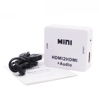 HDMI Аудио Экстрактор с Аудио HDMI Аудио Конвертер MINI HDMI в HDMI с Аудио Конвертером HD 1080P для Портативных ПК Проекторов