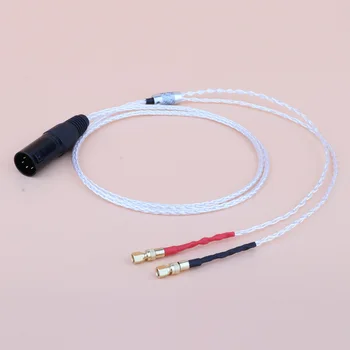 Hi-end 6N OCC Медный Посеребренный кабель для обновления Замена провода наушников HIFI MAN he400 he500 he600