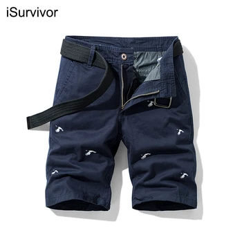 iSurvivor 2022 Летние Новые шорты с вышивкой Сказочного журавля, модные повседневные брюки с пятью точками