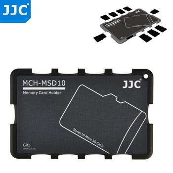 JJC Тонкий чехол-держатель для карт памяти с защитой от ударов, падений и царапин Подходит для карт SD/ Micro SD/ TF для любителей фотографии