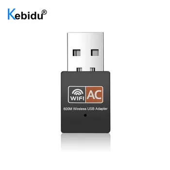Kebidumei 2,4 ГГц + 5 ГГц USB WiFi Адаптер Двухдиапазонный 600 Мбит/с WiFi приемник Ключ Сетевая карта Для Windows XP/Vista/7/8/8.1/10 Mac