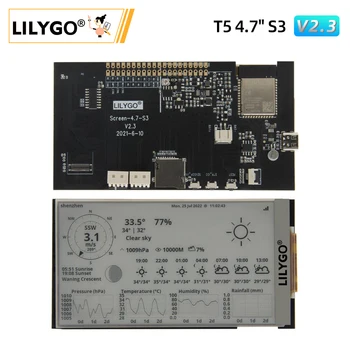 LILYGO® T5 4,7-Дюймовая Электронная бумага V2.3 ESP32-S3 Плата драйвера для разработки Дисплейный модуль Поддерживает TF Arduino, Совместимый С Raspberry Pi