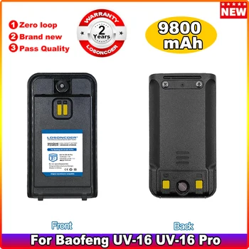 LOSONCOER 9800 мАч 7,4 В Для Батареи портативной рации Baofeng UV-16 UV16S UV-16 MAX UV-16 PRO UV16 V1 V2