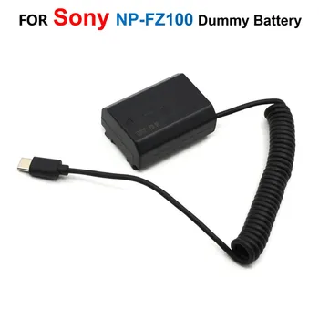 NP-FZ100 NP FZ100 Поддельный Аккумулятор NPFZ100 Полностью Декодирующий Соединитель постоянного тока USB C Кабель + PD Зарядное устройство Для Sony Alpha A9R A9S A7C 7M3 FX30 A7M4