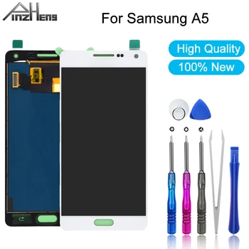 PINZHENG AAAA Качественный ЖК-дисплей Для Samsung Galaxy A5 ЖК-дисплей с Сенсорным экраном Дигитайзер В Сборе A500 A500F A500FU A500H Экраны