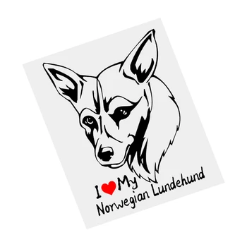 S61218 # Норвежская собака Лундехунд, Черная прозрачная наклейка на автомобиль, Виниловая наклейка, водонепроницаемые декоры для бампера мотоцикла, ноутбука
