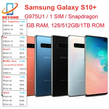 Samsung Galaxy S10 + S10 Plus G975U1 6,4 