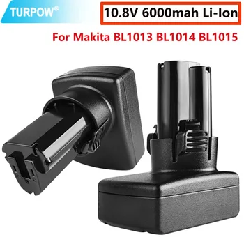 Turpow 10,8 В 6000 мАч BL1013 литий-ионная сменная аккумуляторная батарея Для Электроинструментов Makita TD090D DF030D DF330D JV100D TW100D
