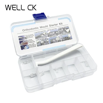WELL CK Стоматологическая Мини-Ортодонтическая форма Стартовый набор Аксессуаров для Инъекций, Ортолингвальная кнопка, 1 Ручка, 6 форм/комплект