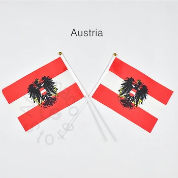 Австрия 14 * 21 см 10 шт. флаговый баннер, размахивающий флагом, национальный флаг для встречи, парада, вечеринки.Подвешивание, украшение