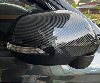 Автомобильный стайлинг ABS с рисунком из углеродного волокна, Боковые зеркала заднего вида, отделка крышки, моделирование автомобиля для Toyota RAV4 2014-2022