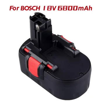 Аккумулятор для замены Ni-MH 18V 6.8AH для Bosch BAT025 BAT026 BAT160 2607335277 2607335535 2607335735 PSR 18 VE-2 GSR 18 VE-2
