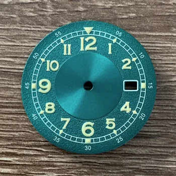 Аксессуары Для часов Циферблат 33,5 мм Черный Синий Циферблат Зеленый Светящийся Подходит Для NH35/NH36/4R/7S Механизм Без логотипа