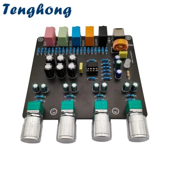 Активный Разделитель Аудиосигнала Tenghong NE5532 1 Вход 4 Выхода Переключатель Выбора Аудиораспределителя Сигнала Для Платы Усилителя DC12V