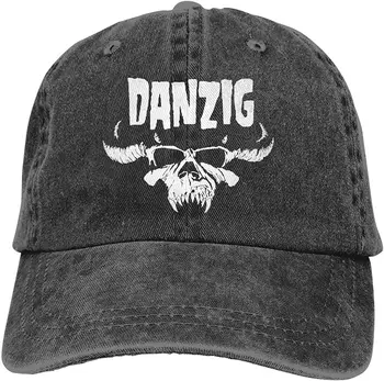 Бейсболка с логотипом Danzig в виде черепа, Забавная Ковбойская шляпа Унисекс для взрослых, Винтажные шляпы дальнобойщиков, Регулируемые, моющиеся