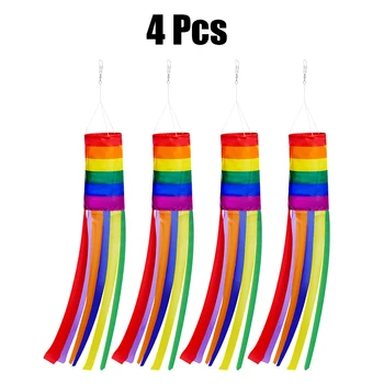 Быстрая доставка 100% Полиэстер Гей-парад ЛГБТК Радужный ветрозащитный носок для украшения дома