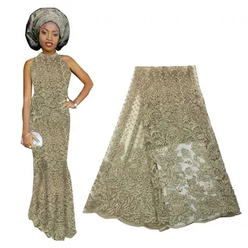 Высококачественная кружевная ткань с блестками 2019, французская вышивка, тюлевое вуалевое кружево, африканская кружевная ткань Для свадебного платья