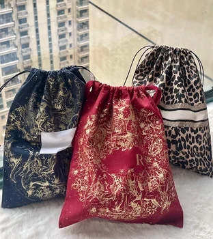 Высококачественная сумка на шнурке с леопардовым принтом, большая вместительная сумка для хранения, роскошный домашний декор decoración hogar home decor room decor