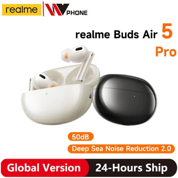 Глобальная версия realme Buds Air 5 Pro TWS Наушники 50 дБ С Активным Шумоподавлением LDAC Bluetooth 5.3 Беспроводные Наушники HiFi