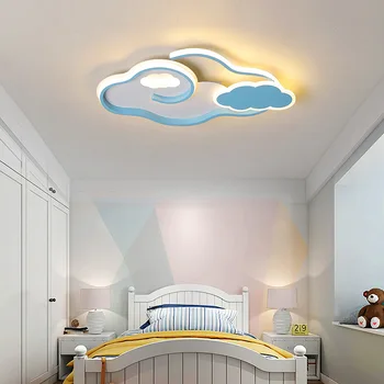 Детская лампа, современные светодиодные потолочные светильники, предназначенные для спальни мальчиков и девочек, кабинета, детской комнаты, потолочный светильник с мультяшными облаками