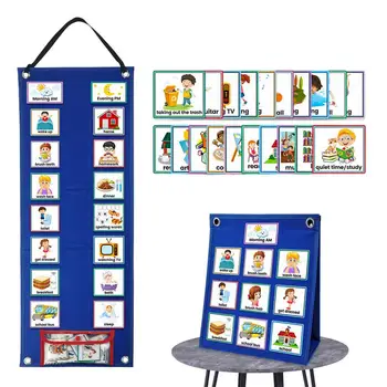 Диаграмма поведения детей, Наглядная диаграмма для детей, Многофункциональный Календарь обучения детей, водонепроницаемый, прочный Для хороших привычек
