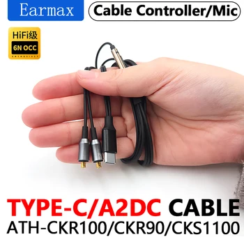 Для ATH-CKR90 CKR90is CKR100 CKR100is CKS1100 CKS1100is Сменные наушники Hi-Fi TYPEC с монокристаллическим медным кабелем A2DC OCC