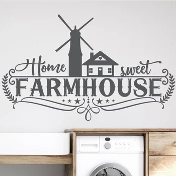 Домашняя милая ферма, Декор фермерского дома, виниловая наклейка с вывеской фермерского дома, украшение стен домашнего милого фермерского дома E414