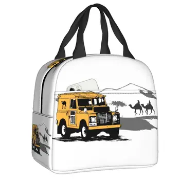 Желтая Автомобильная сумка для Ланча Desert Trophy, Герметичный термоохладитель, Изолированный Ланч-бокс Для женщин, Детские Рабочие школьные сумки для пикника, сумки для еды