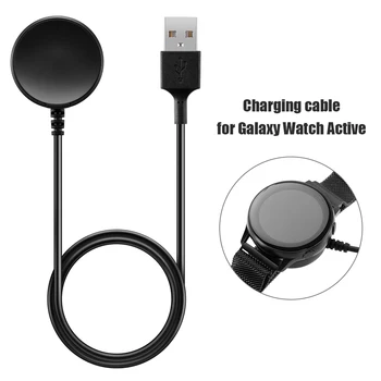 Зарядное устройство для Samsung Galaxy Watch Active SM-R500 Smartwatch, 1 м USB-кабель для зарядки Смарт-часов, Беспроводной зарядный кабель, новый