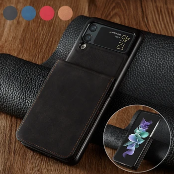 Кожаный Чехол-бумажник с Магнитной Застежкой Для Samsung Galaxy Z Flip5 Z Fold5 Z Flip4 Z Fold4 Business Anti-drop Z Flip3 Z Fold3 Cover