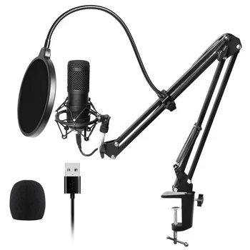 Комплекты конденсаторных микрофонов BM800 с частотой 192 кГц/24 бит для компьютера, Караоке-микрофон для мобильного телефона, Студийный микрофон для записи звука