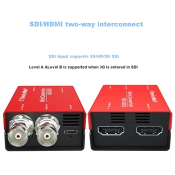 Конвертер широковещательного класса HDMI в 2-канальный SDI HD Конвертер цифрового сигнала SDI в HDMI BIDI конвертер